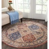 image:imageNourison Home Reseda Traditional Multicolor 5 x Round AreaRug Easy Clean Non Shedding Bed Room Living Room Dining Room Kitchen 5 Round5 x 5 Object