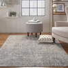 image:imageNourison Home Rustic Textures Rustic IvorySilver 53 x round Area Rug Easy Cleaning Non Shedding Bed Room Living Room Dining Room Kitchen 5 RoundIvorySilver