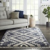 image:imageNourison Home Scandinavian Shag Denim Blue 710 x 106 Area Rug Easy Clean Non Shedding Bed Room Living Room Dining Room Kitchen 8x11Denim Blue