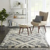 image:imageNourison Home Scandinavian Shag Denim Blue 710 x 106 Area Rug Easy Clean Non Shedding Bed Room Living Room Dining Room Kitchen 8x11GreyIvory