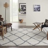 image:imageNourison Home ShangriLa Lattice Shag IvoryLight Grey 8 x 10 Area Rug 8 x 10Ivory