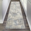 image:imageNourison Home Solace Ivory Grey Blue 8 x 10 Area Rug  Easy Clean Non Shedding Bed Room Living Room Dining Room Kitchen 8 x 10IvoryGreyBlue