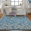 image:imageNourison Home Tranquil Ivory 810 x 1110 Area Rug  Easy Clean Non Shedding Bed Room Living Room Dining Room Kitchen 9 x 12Turquoise