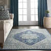 image:imageNourison Home Tranquil IvoryLight Blue 8 x 10 Area Rug  Easy Clean Non Shedding Bed Room Living Room Dining Room Kitchen 8 x 10IvoryNavy