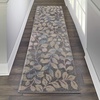image:imageNourison Home Tranquil IvoryTurquoise 53 x 73 Area Rug  Easy Clean Non Shedding Bed Room Living Room Dining Room Kitchen 5 x 7Grey Beige
