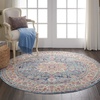 image:imageNourison Home Vintage Kashan Vintage Grey 4 x Round Area Rug Easy Cleaning Non Shedding Bed Room Living Room Dining Room Kitchen 4 RoundBlue