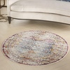image:imageNourison Home Vintage Kashan Vintage Multicolor 4 x Round Area Rug Easy Clean Non Shedding Bed Room Living Room Dining Room Kitchen 4 RoundMulti Color