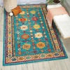 image:imageNourison Home Vivid Traditional Navy 5 x 76 Area Rug Easy Cleaning Non Shedding Bed Room Living Room Dining Room Kitchen 5x8Teal