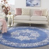 image:imageNourison Home Whimsicle Traditional Navy 8 x Round Area Rug Easy Clean Non Shedding Bed Room Living Room Dining Room Kitchen 8 Round