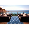 image:imageNourison Home amp Garden IndoorOutdoor Navy 10 x 13 AreaRug EasyCleaning Non Shedding Bed Room Living Room Dining Room Kitchen 10x13Navy