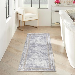 image:imageInspire Me Home Dcor Daydream Solid Silver 22 x 76 Area Rug Easy Cleaning Non Shedding Bed Room Living Room Dining Room Kitchen 2x8Silver
