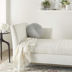 image:imageMina Victory Sofia Indoor Lt Grey 16 x 16 Round Throw Pillow