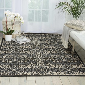 image:imageNourison Caribbean Transitional IvoryCharcoal 23 x 76 Area Rug Easy Cleaning Non Shedding Bed Room Living Room Dining Room Kitchen 2x7Charcoal