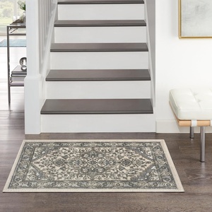 image:imageNourison Concerto IvoryGrey 3 x 5 Area Rug Transitional Bed Room Living Room Dining Room Kitchen Easy Cleaning Non Shedding 3x5Ivory Blue