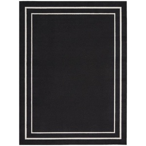 image:imageNourison Essentials 108x144 Fabric IndoorOutdoor Rug in Black Ivory