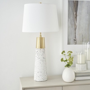 image:imageNourison Home 29 White amp Gold Terrazzo Speckled Buffet Lamp Modern Contemporary Glam Table Lamp for Bedroom Living Room Dining Entryway