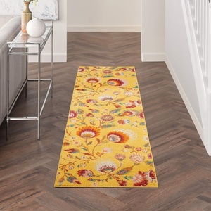 image:imageNourison Home Allur Ivory Multicolor 53 x 73 Area Rug  Easy Clean Non Shedding Bed Room Living Room Dining Room Kitchen 5 x 7Yellow Multicolor