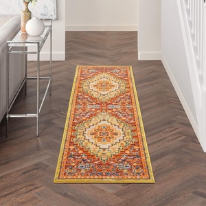 image:imageNourison Home Allur Orange Multicolor 710 x 910 Area Rug  Easy Clean Non Shedding Bed Room Living Room Dining Room Kitchen 8 x 10Red Multicolor