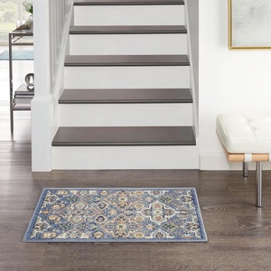 image:imageNourison Home Allur Sage Ivory 53 x 73 Area Rug  Easy Clean Non Shedding Bed Room Living Room Dining Room Kitchen 5 x 7Light Blue