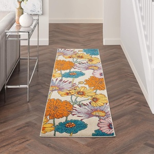 image:imageNourison Home Allur Yellow Multicolor 53 x 73 Area Rug  Easy Clean Non Shedding Bed Room Living Room Dining Room Kitchen 5 x 7Ivory Multicolor
