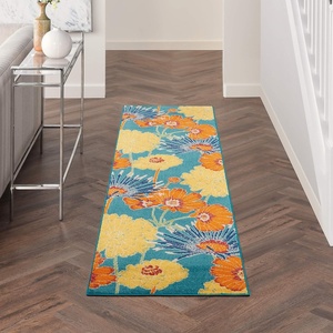 image:imageNourison Home Allur Yellow Multicolor 53 x 73 Area Rug  Easy Clean Non Shedding Bed Room Living Room Dining Room Kitchen 5 x 7Turquoise Multicolor