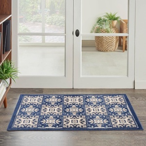 image:imageNourison Home Aloha Blue 9 x 12 Area Rug  Easy Clean Non Shedding Bed Room Living Room Dining Room Kitchen 9 x 12Blue