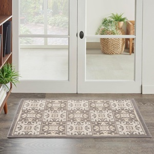 image:imageNourison Home Aloha Blue 9 x 12 Area Rug  Easy Clean Non Shedding Bed Room Living Room Dining Room Kitchen 9 x 12Ivory Grey