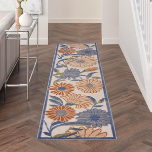 image:imageNourison Home Aloha Blue Grey 53 x 75 Area Rug  Easy Clean Non Shedding Bed Room Living Room Dining Room Kitchen 5 x 8Beige Multicolor