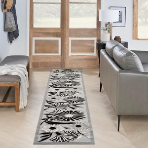 image:imageNourison Home Aloha Blue Grey 53 x 75 Area Rug  Easy Clean Non Shedding Bed Room Living Room Dining Room Kitchen 5 x 8Black White