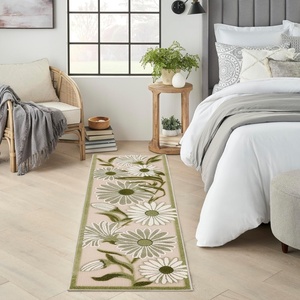 image:imageNourison Home Aloha Blue Grey 53 x 75 Area Rug  Easy Clean Non Shedding Bed Room Living Room Dining Room Kitchen 5 x 8Ivory Green