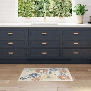 image:imageNourison Home Aloha Blue Grey 53 x 75 Area Rug  Easy Clean Non Shedding Bed Room Living Room Dining Room Kitchen 5 x 8Ivory Rose