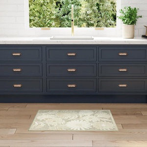image:imageNourison Home Aloha Blue Grey 53 x 75 Area Rug  Easy Clean Non Shedding Bed Room Living Room Dining Room Kitchen 5 x 8Ivory Sage