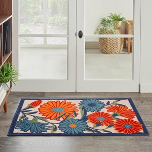 image:imageNourison Home Aloha Blue Grey 53 x 75 Area Rug  Easy Clean Non Shedding Bed Room Living Room Dining Room Kitchen 5 x 8Multi Color