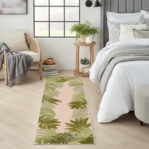image:imageNourison Home Aloha Ivory Green 710 x Round Area Rug  Easy Clean Non Shedding Bed Room Living Room Dining Room Kitchen 8 x RoundIvory Green