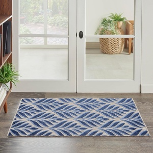 image:imageNourison Home Aloha Ivory Grey 53 x 75 Area Rug  Easy Clean Non Shedding Bed Room Living Room Dining Room Kitchen 5 x 8Blue