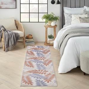 image:imageNourison Home Aloha Ivory Navy 710 x 106 Area Rug  Easy Clean Non Shedding Bed Room Living Room Dining Room Kitchen 8 x 11Blue Mocha