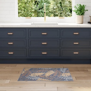 image:imageNourison Home Aloha Ivory Navy 710 x 106 Area Rug  Easy Clean Non Shedding Bed Room Living Room Dining Room Kitchen 8 x 11Blue Rose