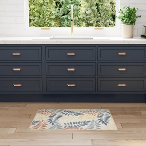 image:imageNourison Home Aloha Ivory Navy 710 x 106 Area Rug  Easy Clean Non Shedding Bed Room Living Room Dining Room Kitchen 8 x 11Ivory Blue