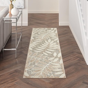 image:imageNourison Home Aloha Ivory Navy 710 x 106 Area Rug  Easy Clean Non Shedding Bed Room Living Room Dining Room Kitchen 8 x 11Natural