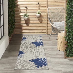 image:imageNourison Home Aloha Natural 3 x 5 Area Rug  Easy Clean Non Shedding Bed Room Living Room Dining Room Kitchen 3 x 5Ivory Navy