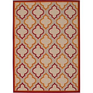 image:imageNourison Home Aloha Navy 36 x 56 Area Rug  Easy Clean Non Shedding Bed Room Living Room Dining Room Kitchen 4 x 6Red