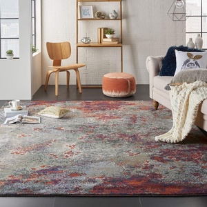 image:imageNourison Home Artworks Colorful Abstract BlueGrey 2 x 3 Area Rug Easy Cleaning Non Shedding Bed Room Living Room Dining Room Kitchen 2x3SeafoamBrick