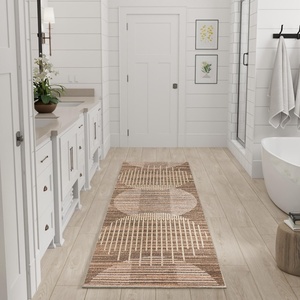 image:imageNourison Home Astra Machine Washable Ivory Olive 53 x 7 Area Rug  Easy Clean Non Shedding Bed Room Living Room Dining Room Kitchen 5 x 7Latte