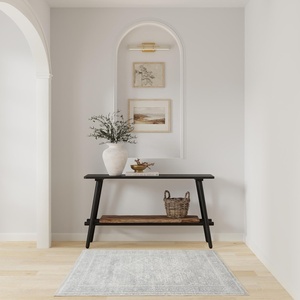 image:imageNourison Home Astra Machine Washable Light Grey 2 x 3 Area Rug  Easy Clean Non Shedding Bed Room Living Room Dining Room Kitchen 2 x 3Light Grey