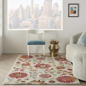 image:imageNourison Home Bahari Grey Multicolor 5 x 7 Area Rug  Easy Clean Non Shedding Bed Room Living Room Dining Room Kitchen 5 x 7GreyMulti