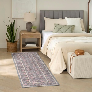 image:imageNourison Home Botanical Washables Charcoal Multicolor 5 x 7 Area Rug  Easy Clean Non Shedding Bed Room Living Room Dining Room Kitchen 5 x 7Charcoal Multicolor