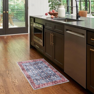 image:imageNourison Home Brilliance Machine Washable Traditional Vintage BlueBrick 4 x 6 Area Rug Easy Cleaning Non Shedding Bed Room Living Room Dining Room Kitchen 4x6BlueBrick