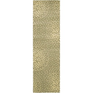 image:imageNourison Home Capri Floral Beige 53 x 75 AreaRug EasyCleaning Non Shedding Bed Room Living Room Dining Room Kitchen 5x7Light Green