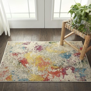 image:imageNourison Home Celestial Ivory Multicolor 3 x 5 Area Rug  Easy Clean Non Shedding Bed Room Living Room Dining Room Kitchen 3 x 5IvoryMulti