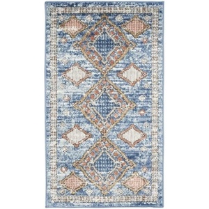 image:imageNourison Home Concerto Blue 3 x 5 Area Rug  Easy Clean Non Shedding Bed Room Living Room Dining Room Kitchen 3 x 5Blue